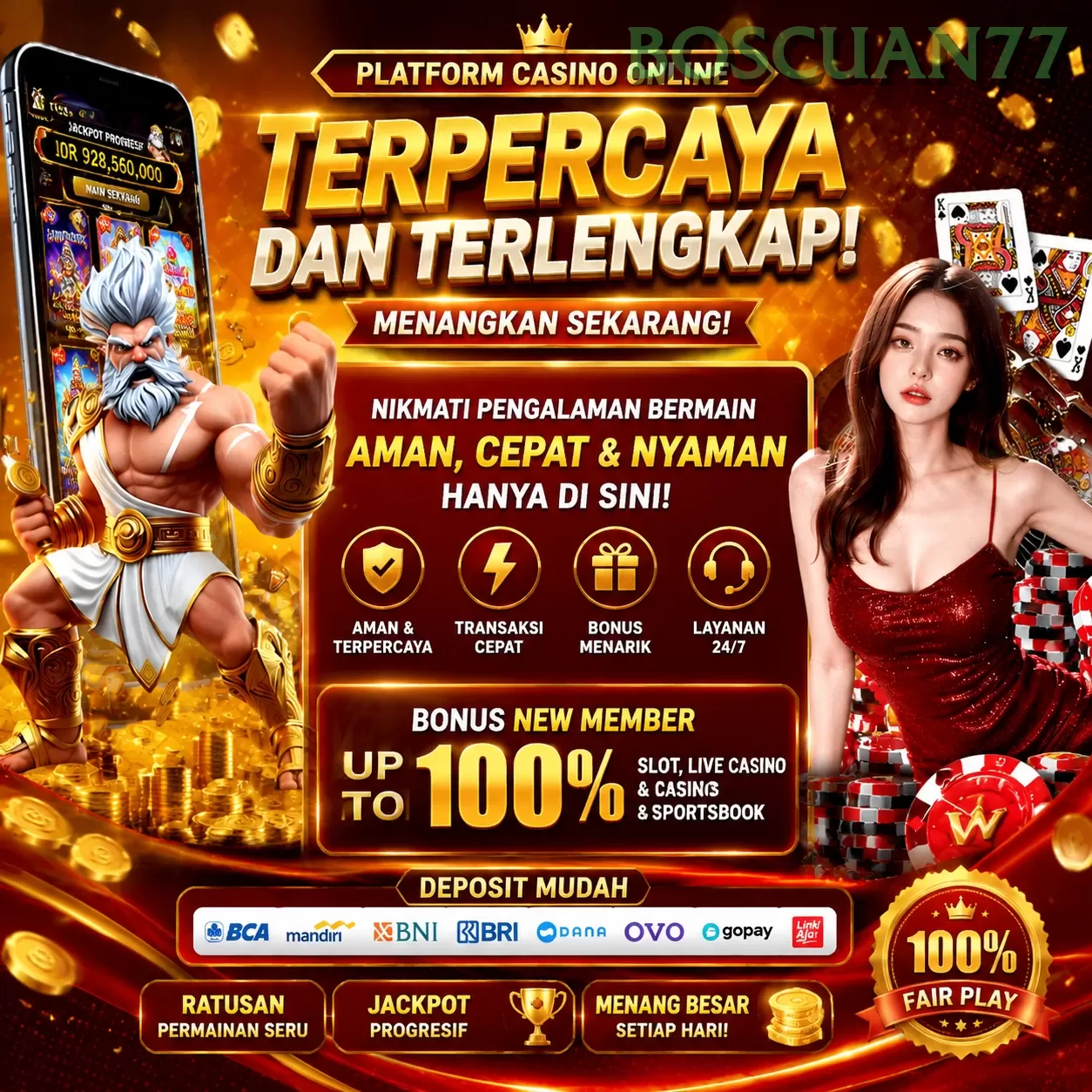 Ikon aplikasi boscuan77 resmi